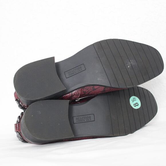 Reaction Kenneth Cole Salt Biker Chain Chelsea Boot Size 8.5 Buckle - Picture 5 of 6